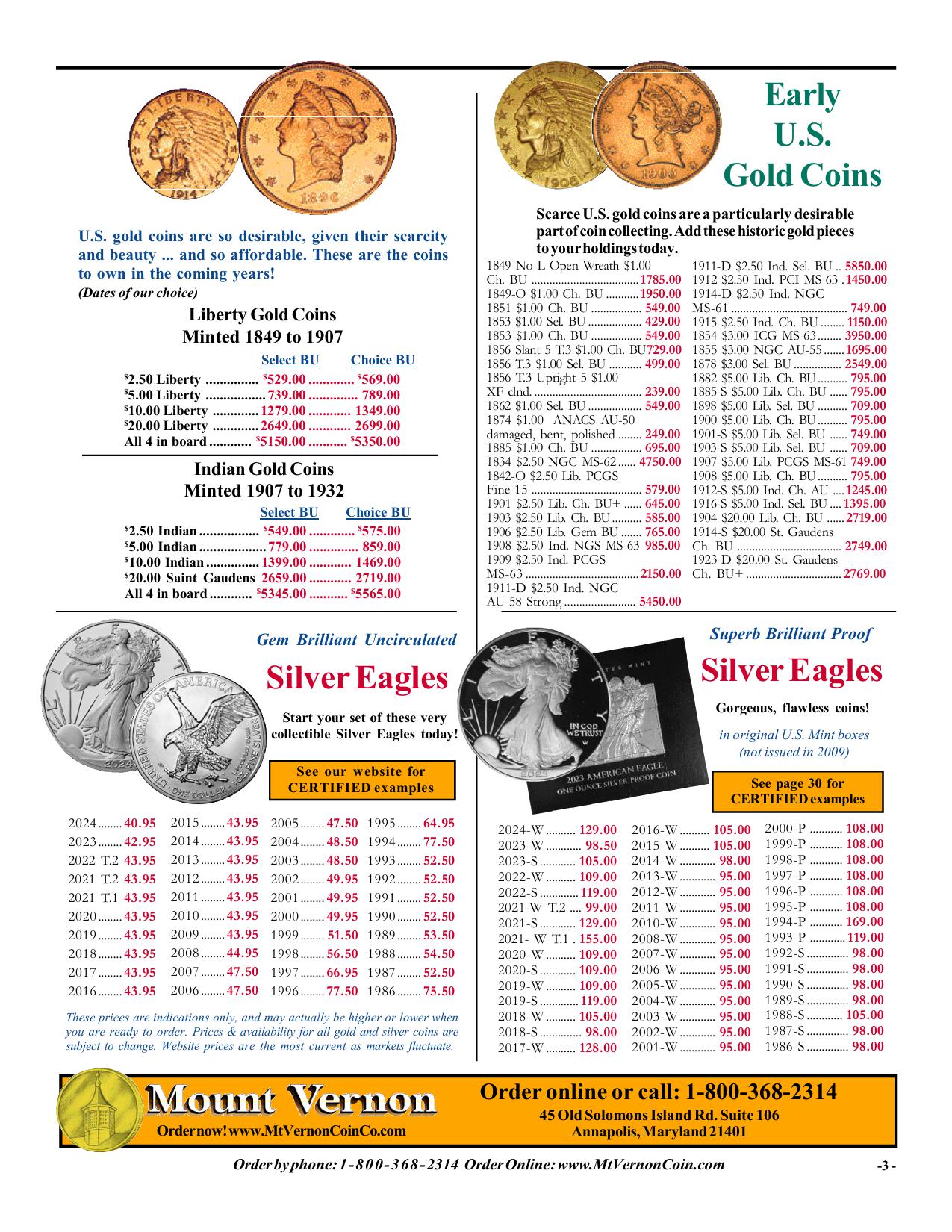 Catalog 1034 Page 3 Mount Vernon Coin