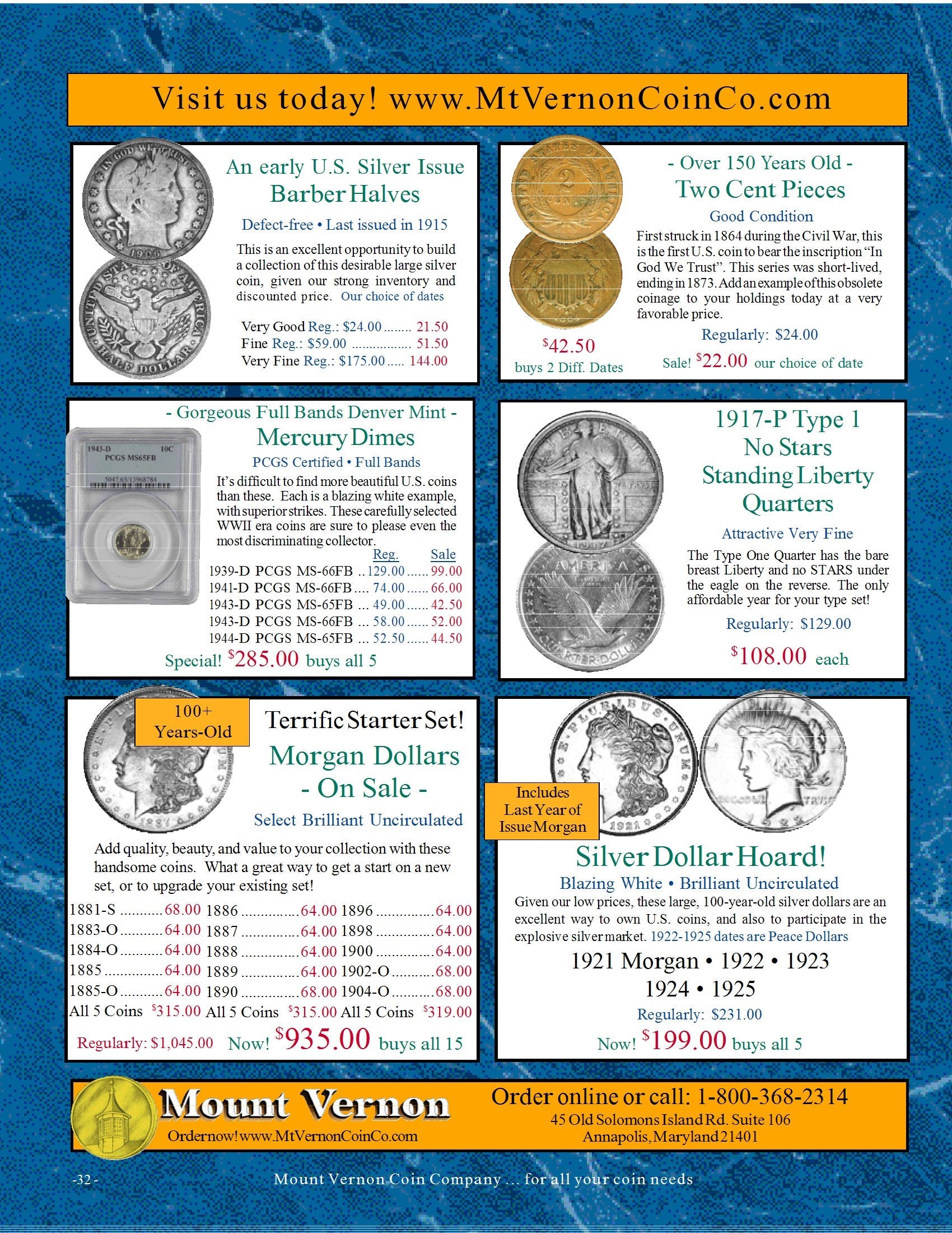 Catalog 1038 Page 32 Mount Vernon Coin