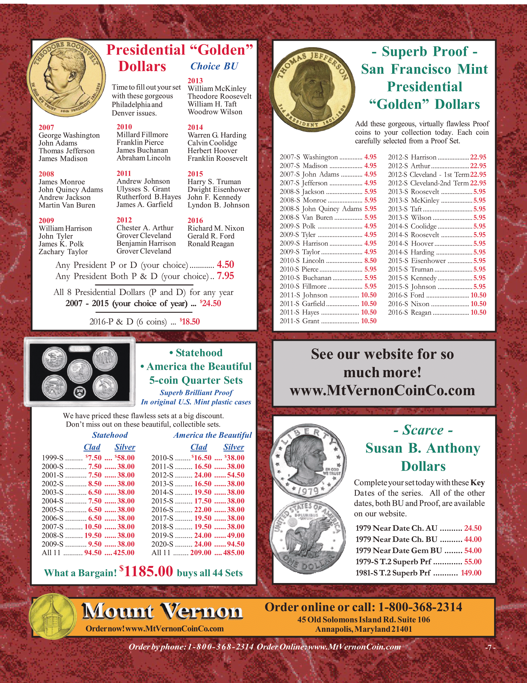Catalog 1030 Page 7 Mount Vernon Coin