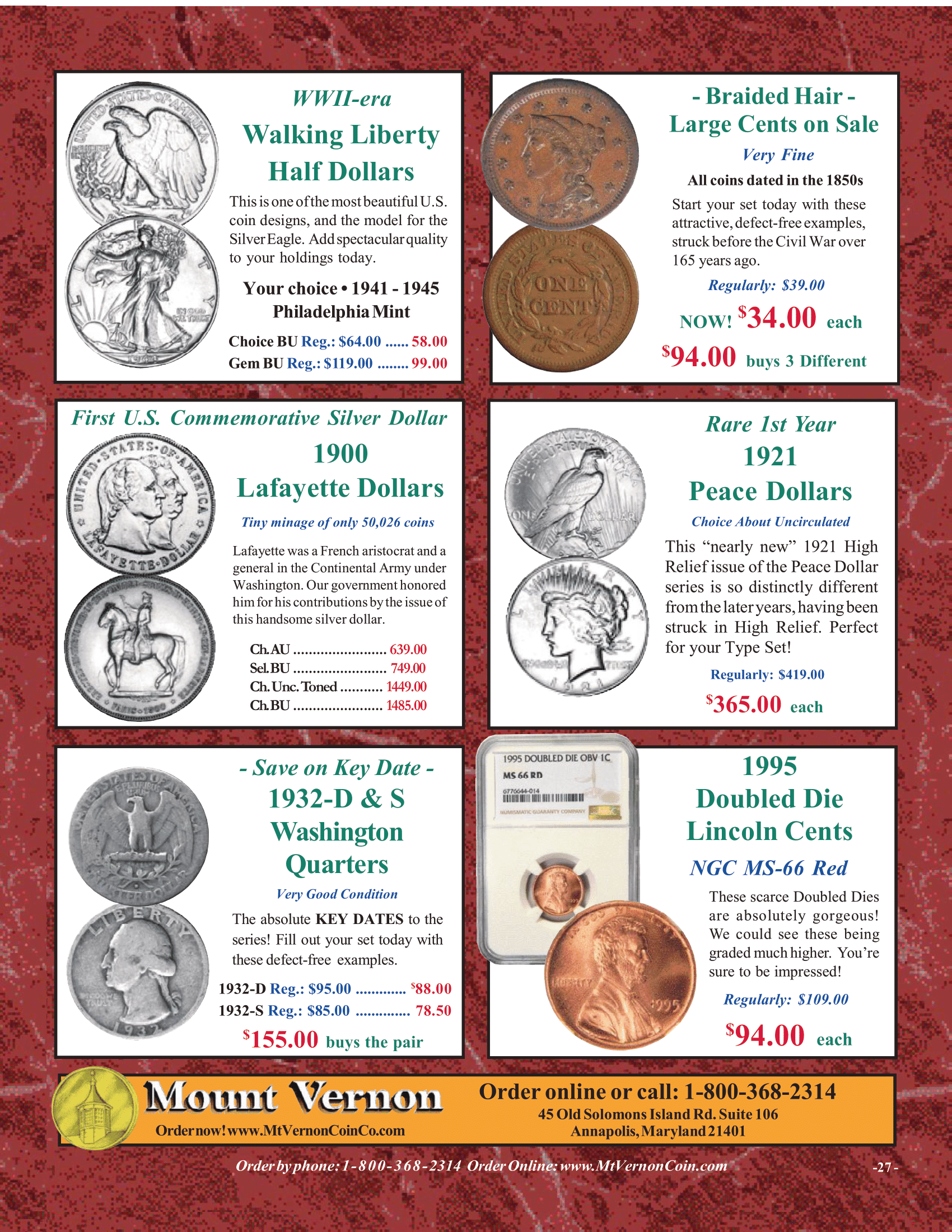 Catalog 1030 Page 27 Mount Vernon Coin