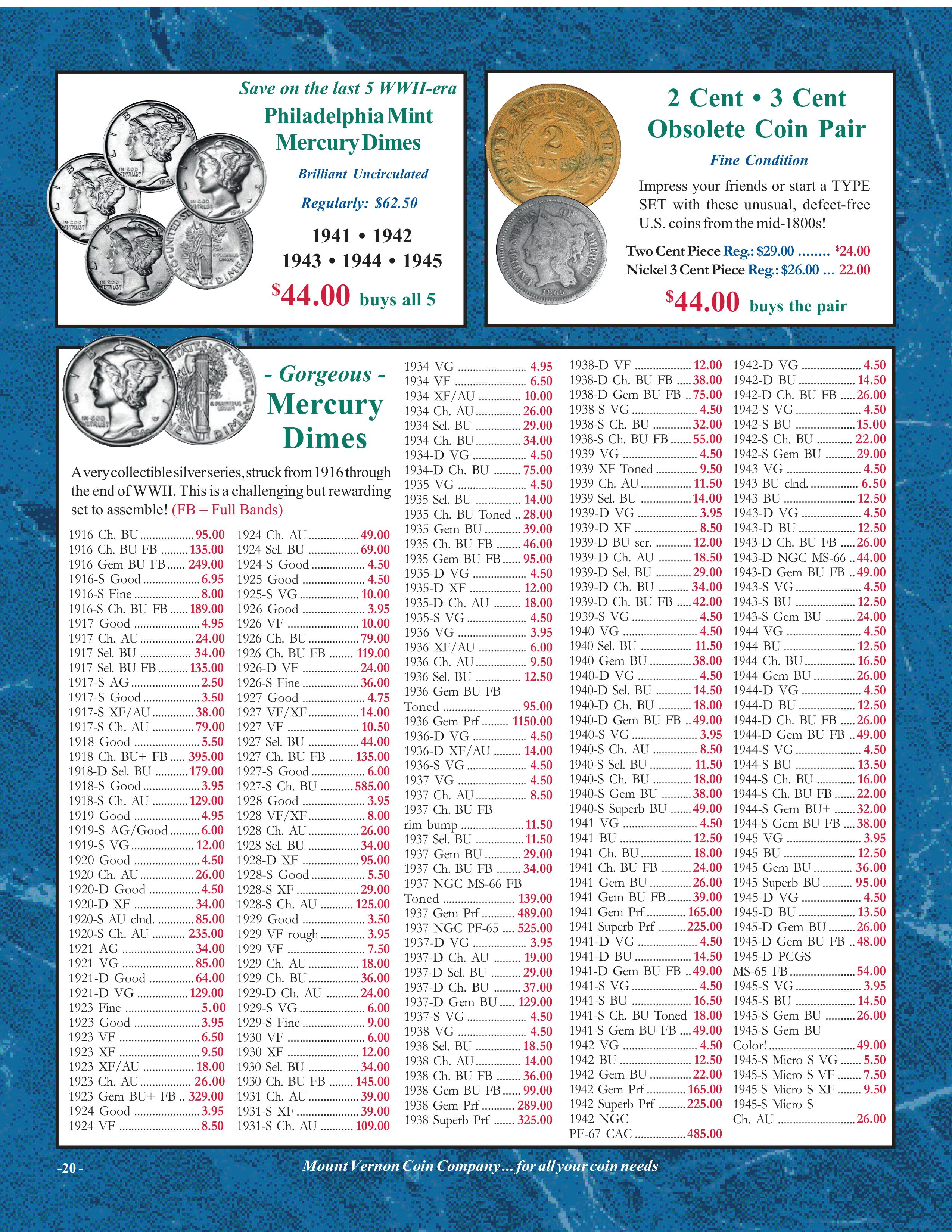 Catalog 1032 Page 20 Mount Vernon Coin