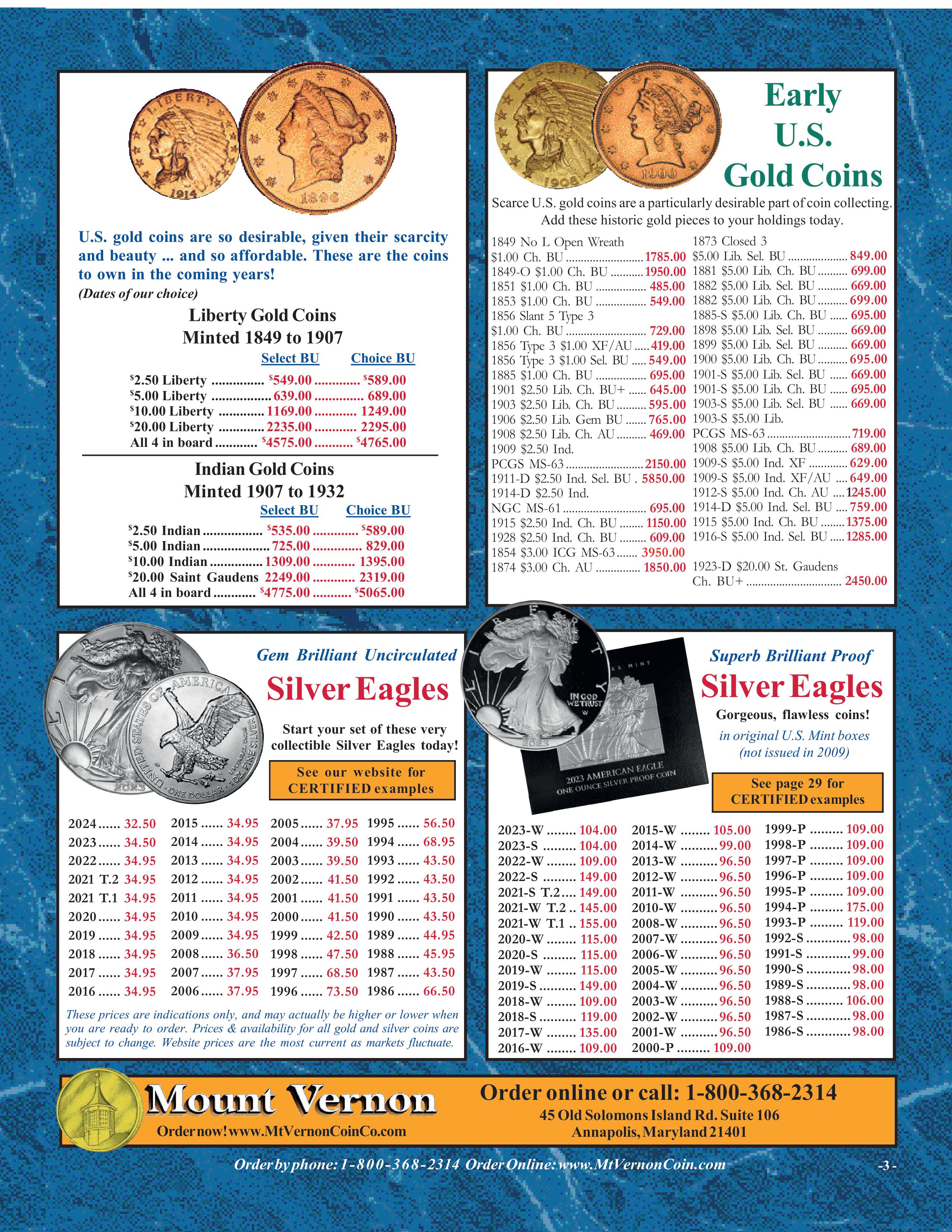 Catalog 1032 Page 3 Mount Vernon Coin