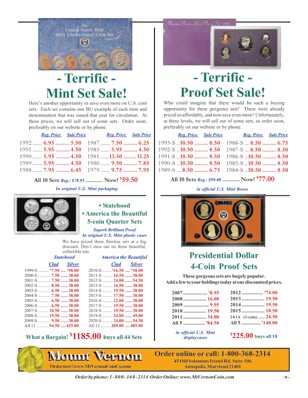 Catalog 1033 Page 9 Mount Vernon Coin