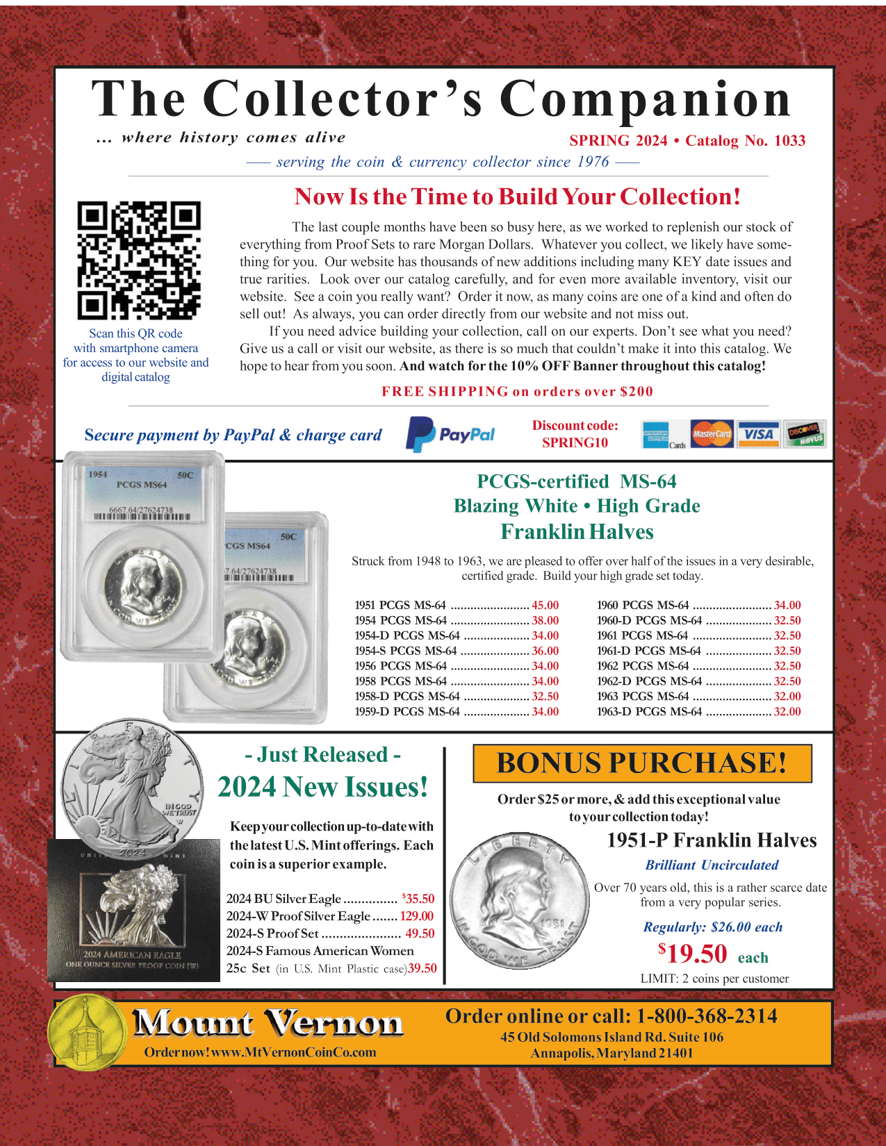 Mount Vernon Coin Company Catalog 1033 Page 1