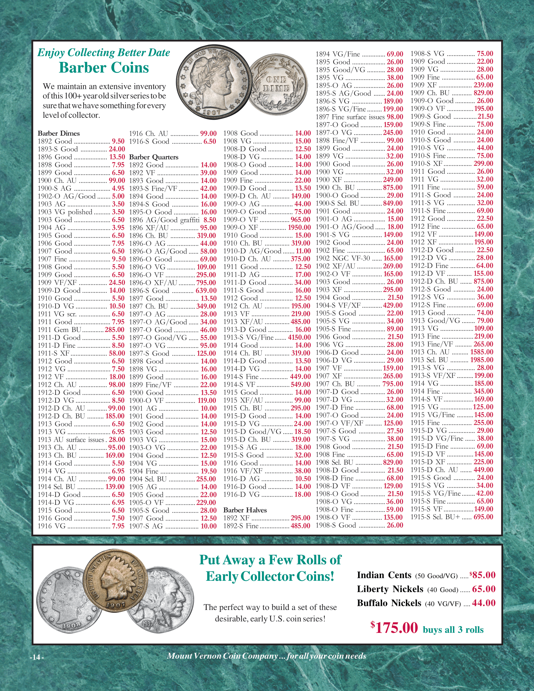 Catalog 1029 Page 14 Mount Vernon Coin