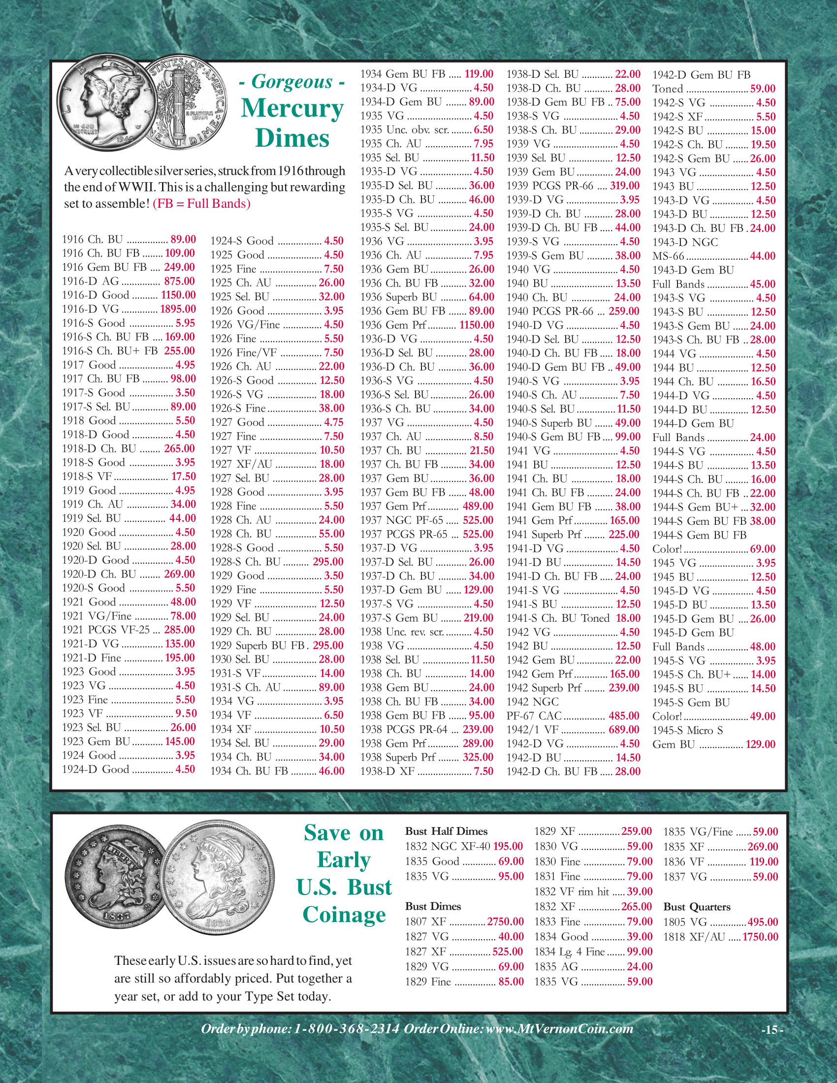 Catalog 1029 Page 15 Mount Vernon Coin