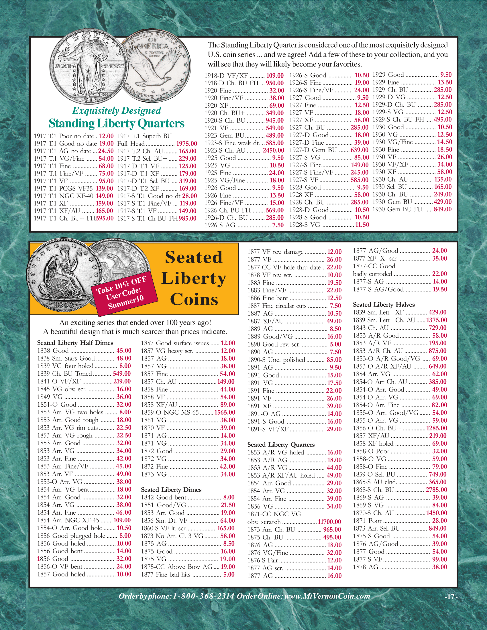 Catalog 1029 Page 17 Mount Vernon Coin