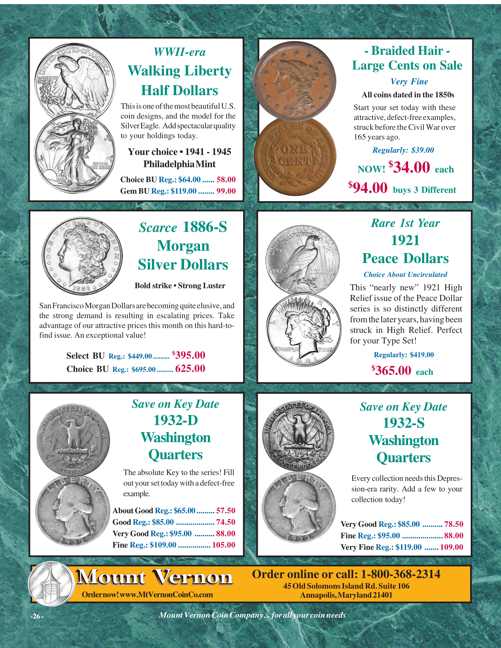 Catalog 1029 Page 26 Mount Vernon Coin