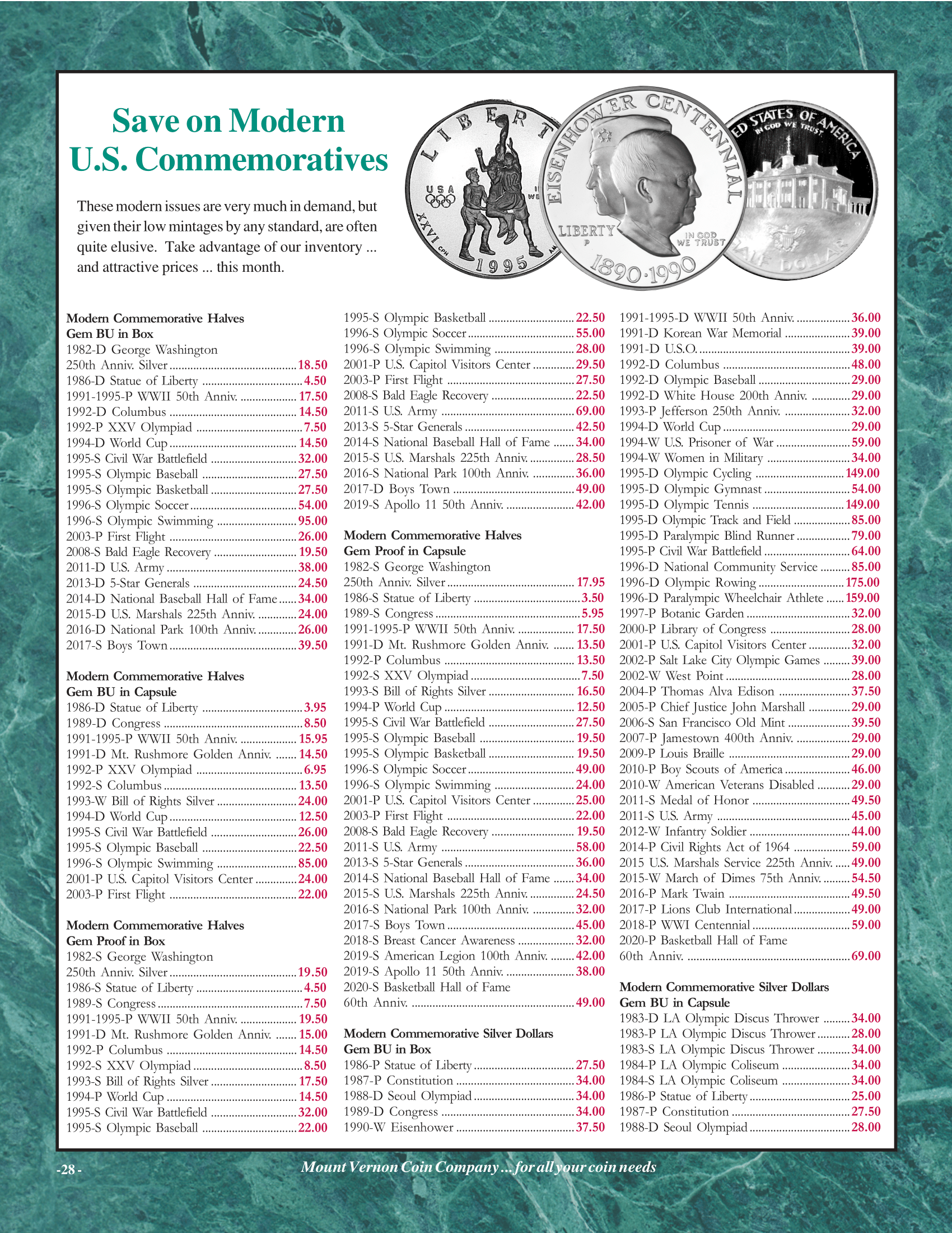 Catalog 1029 Page 28 Mount Vernon Coin