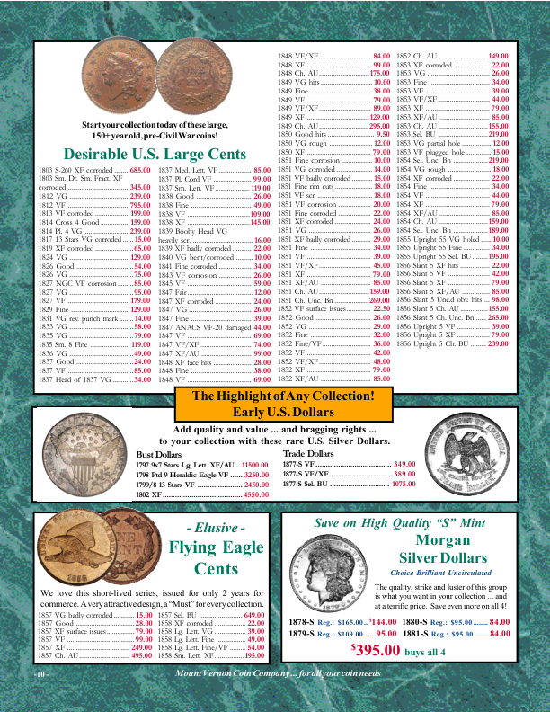 Catalog 1031 Page 10 Mount Vernon Coin