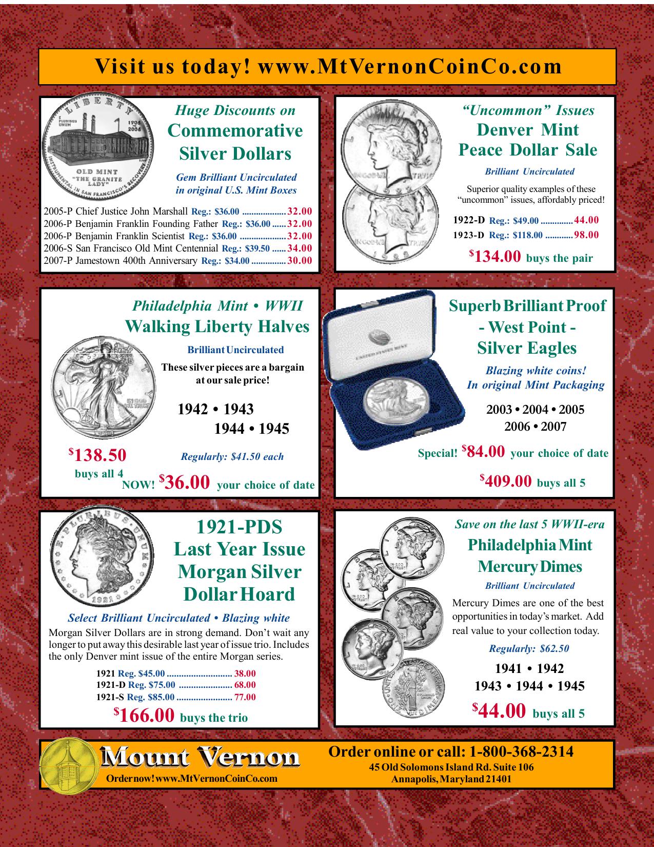 Catalog 1036 Page 32 Mount Vernon Coin
