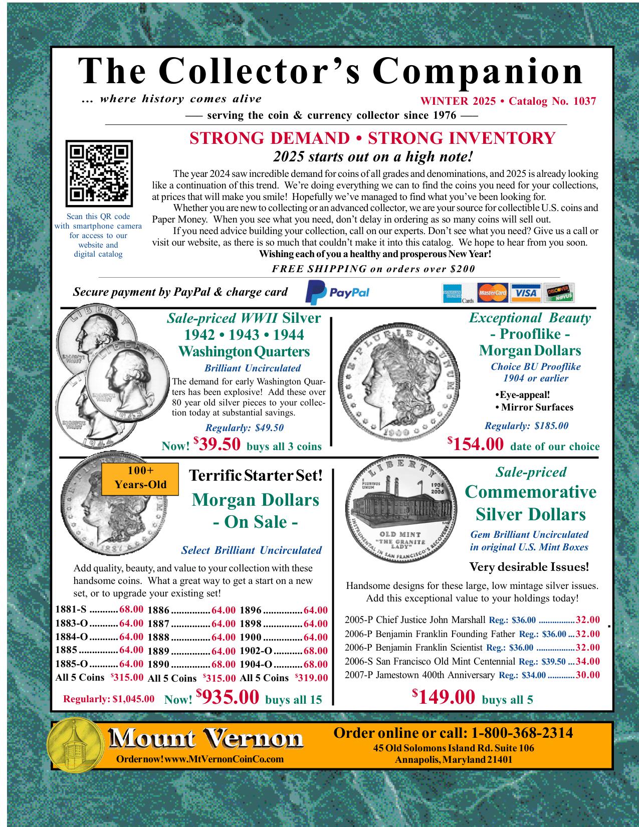Mount Vernon Coin Company Catalog 1037