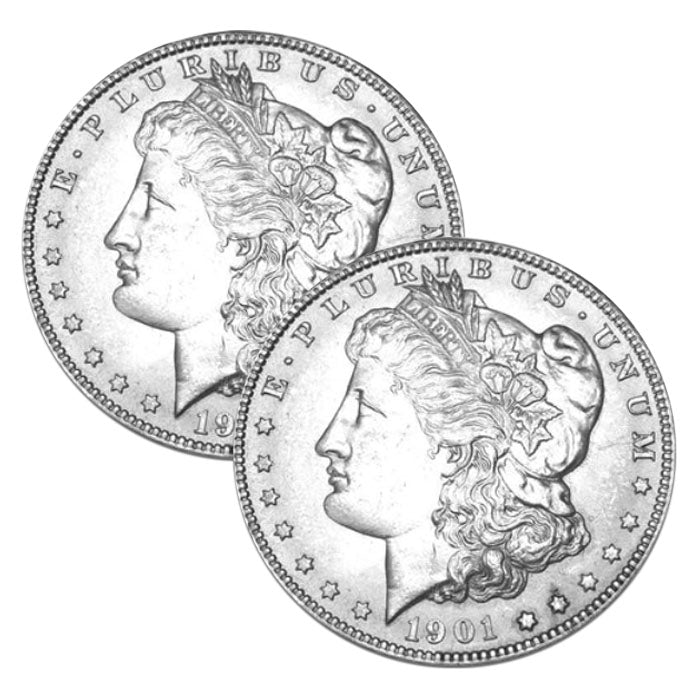 1901-O and 1902-O Morgan Dollar Pair . . . . Brilliant Uncirculated