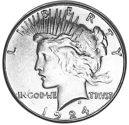 1924 Peace Dollar Select Brilliant Uncirculated – Mount Vernon Coin