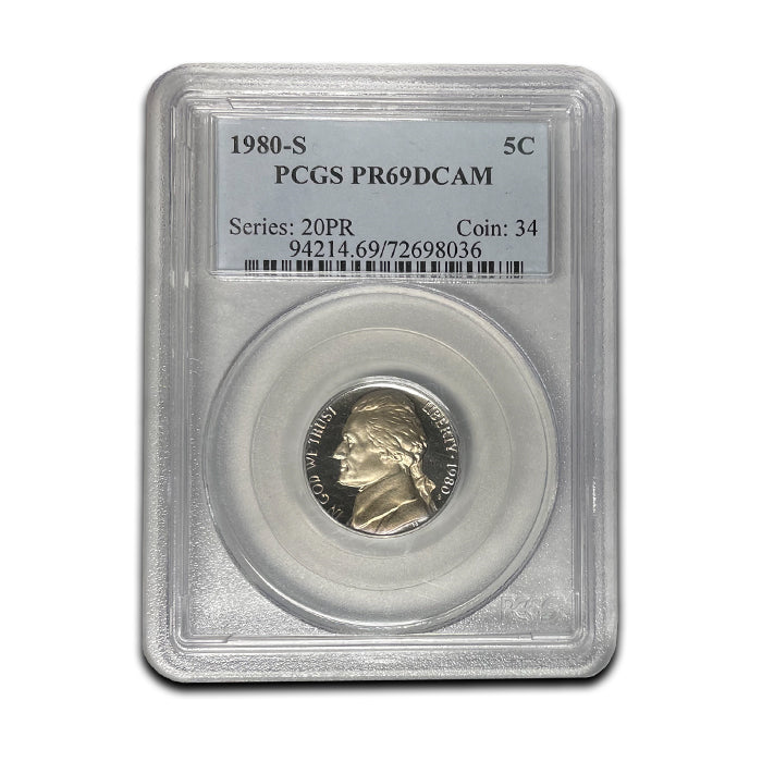 1980-S Jefferson Nickel . . . . PCGS PR-69 DCAM