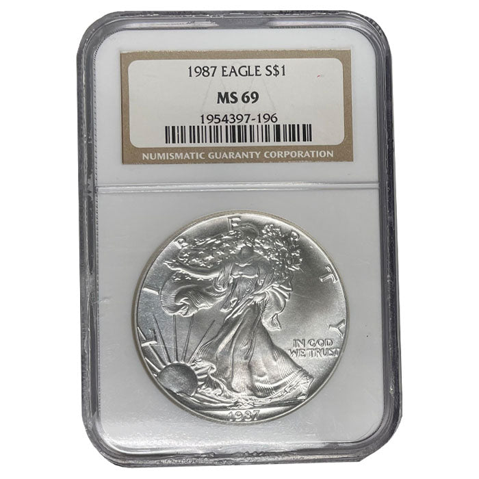 1987 American Silver Eagle . . . . NGC MS 69