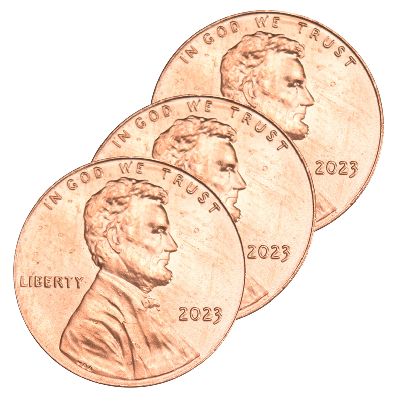 2023-PDS Lincoln Shield Cent Trio . . . . BU and Proof