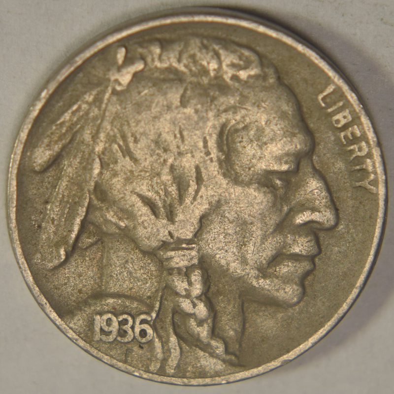 1936 Buffalo Nickel . . . . XF rim bump