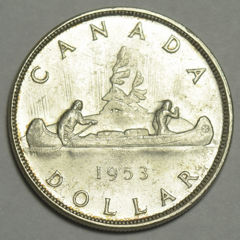 1953 Canadian Silver Dollar . . . . Choice About Uncirculated