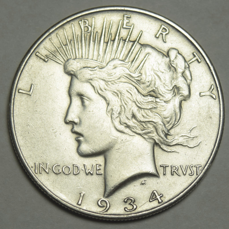 1934-D Peace Dollar . . . . Choice About Uncirculated