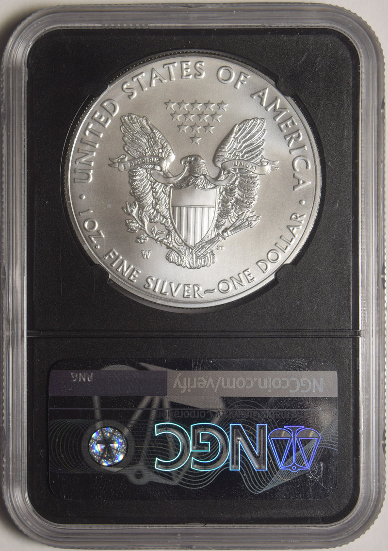 2018-W Burnished Silver Eagle . . . . NGC MS-70 Early Releases Retro Holder