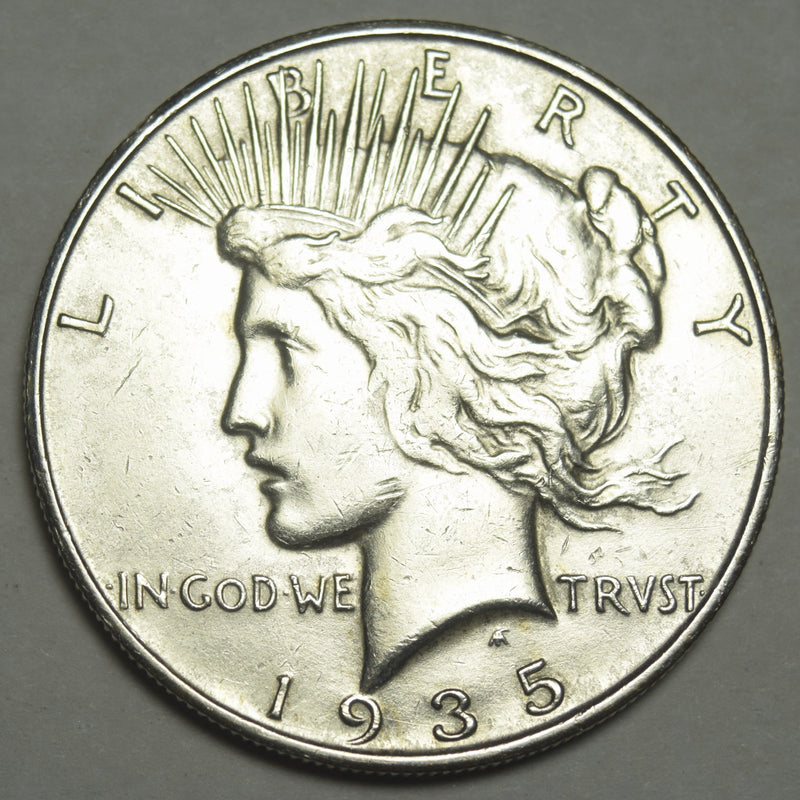 1935-S Peace Dollar . . . . Choice About Uncirculated