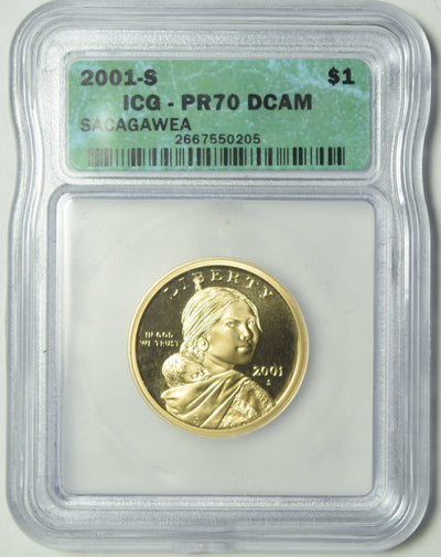 2001-S Sacagawea Dollar . . . . ICG PR-70 DCAM