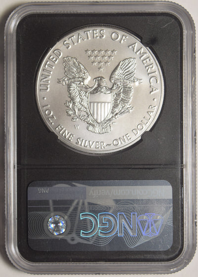 2019-W Burnished Silver Eagle . . . . NGC MS-70 First Day of Issue Retro Holder