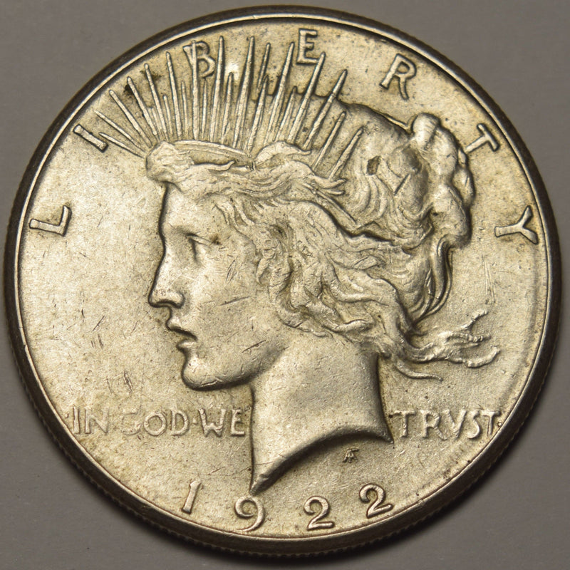 1922-S Peace Dollar . . . . Choice About Uncirculated