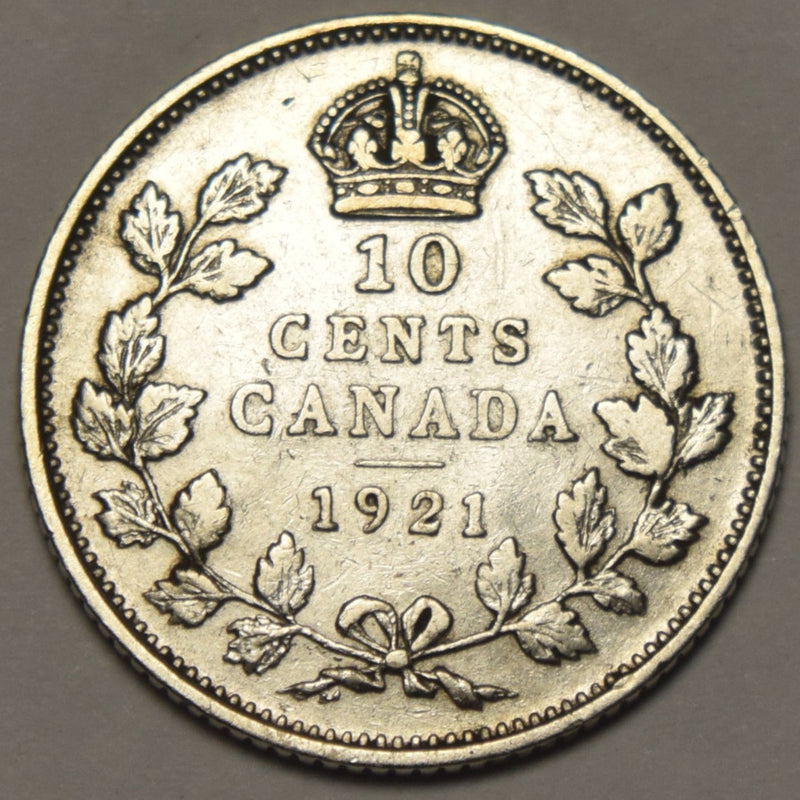 1921 Canadian Ten Cents . . . . Extremely Fine