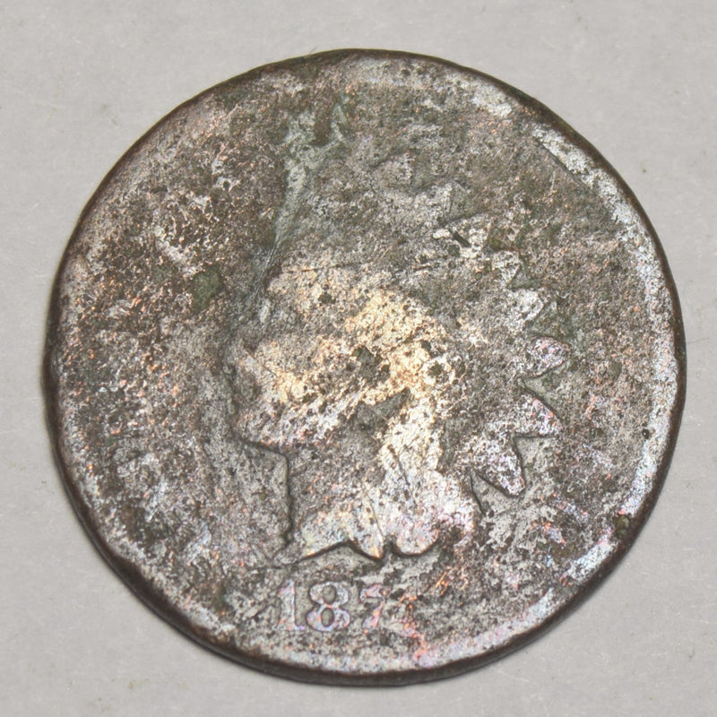 1874 Indian Cent . . . . AG corroded