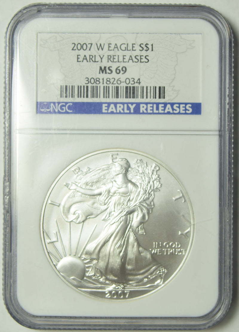 2007-W Silver Eagle . . . . NGC MS-69 Early Releases