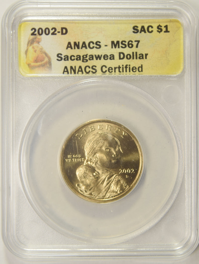 2002-D Sacagawea Dollar . . . . ANACS MS-67