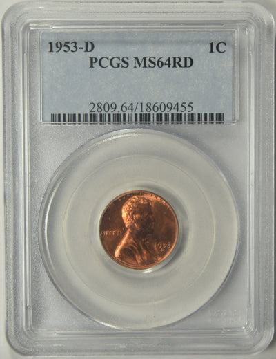 1953-D Lincoln Cent . . . . PCGS MS-64 RD