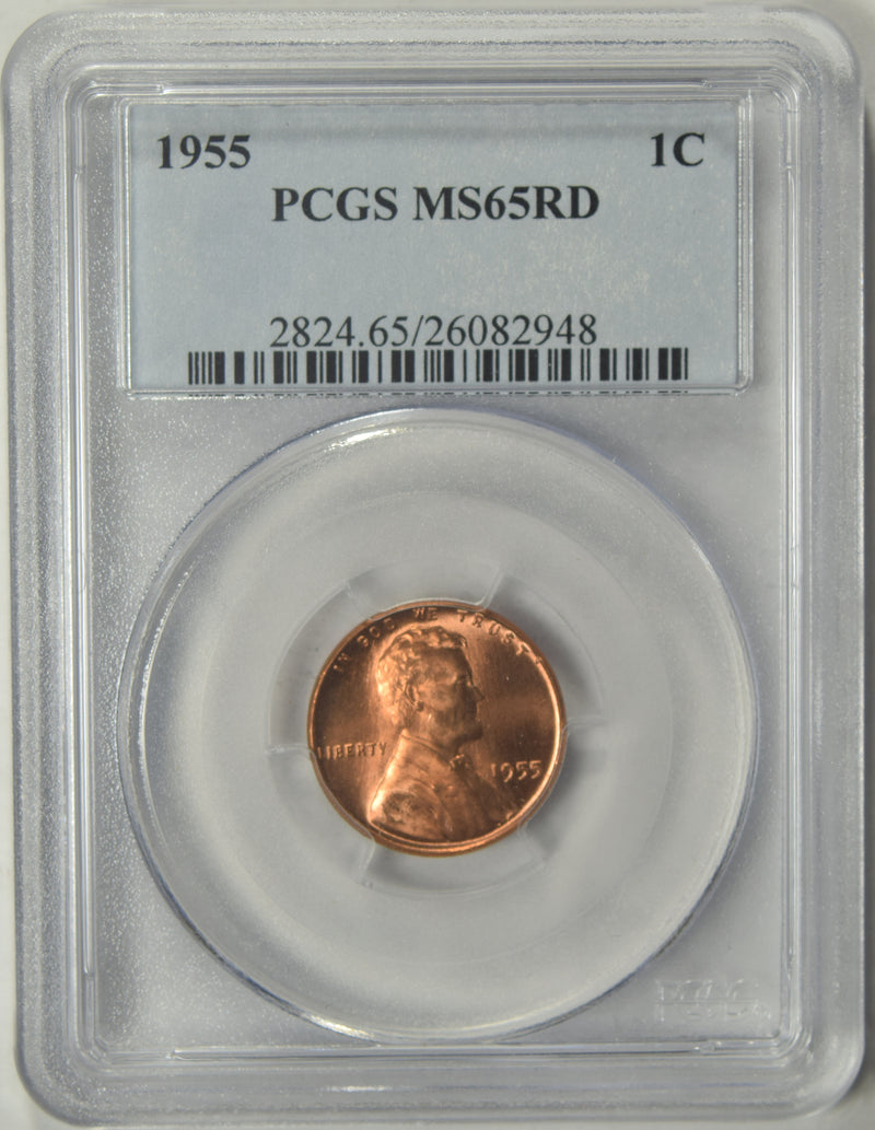 1955 Lincoln Cent . . . . PCGS MS-65 RD