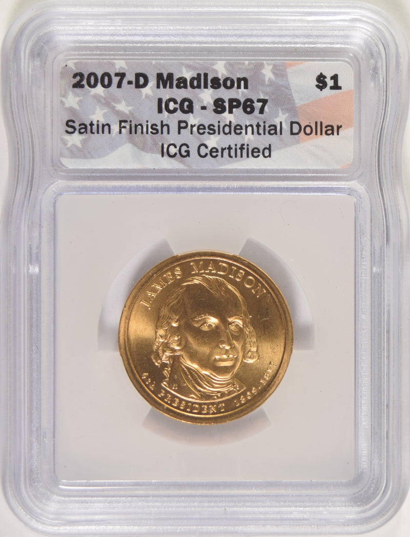 2007-D Madison Presidential Dollar . . . . ICG SP-67