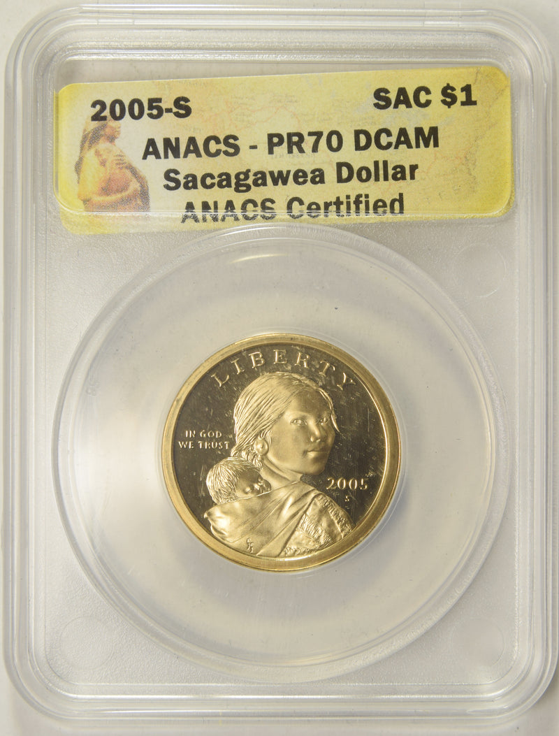 2005-S Sacagawea Dollar . . . . ANACS PR-70 DCAM
