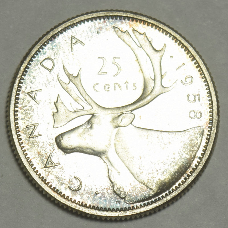 1958 Canadian Quarter . . . . Gem BU Prooflike