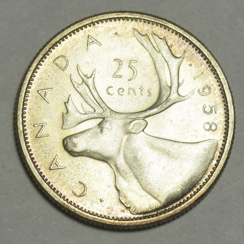 1958 Canadian Quarter . . . . Gem BU