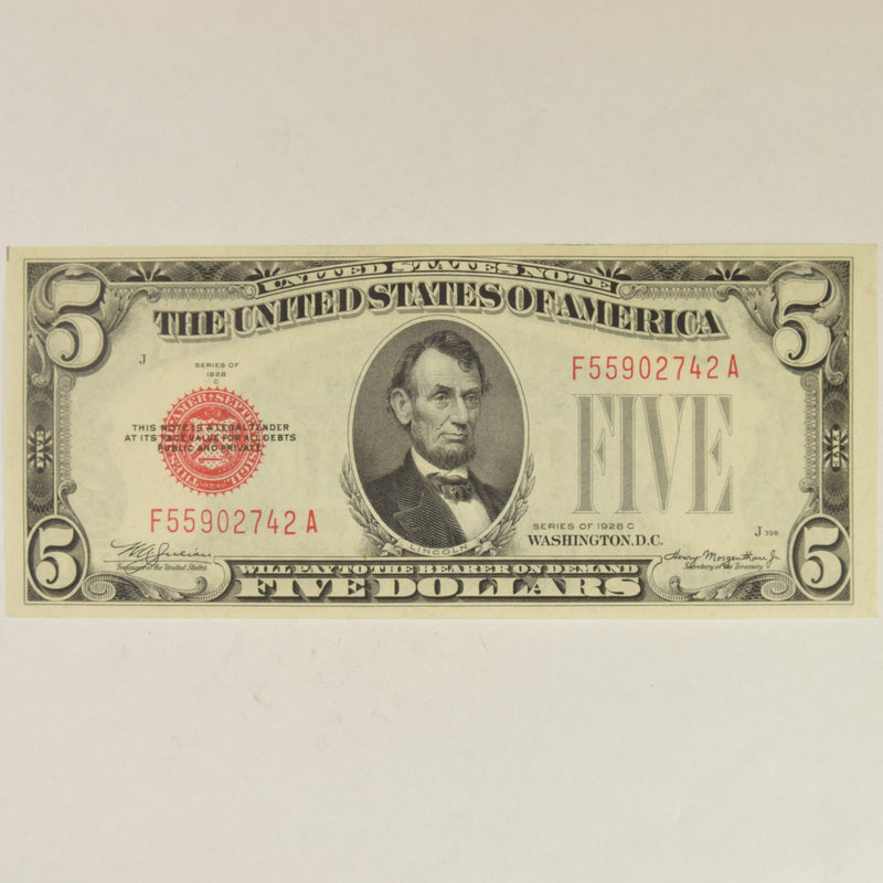 $5.00 1928 C United States Note Fr. 1528 . . . . Superb Crisp Uncirculated