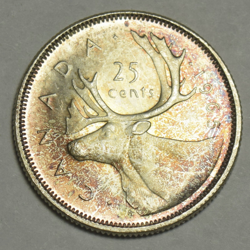 1965 Canadian Quarter . . . . Gem BU Toned
