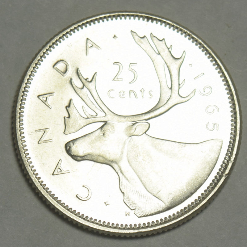 1965 Canadian Quarter . . . . Gem BU Prooflike
