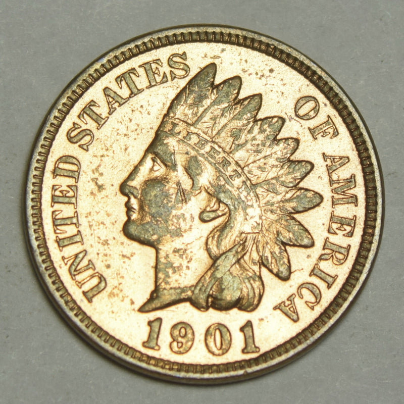 1901 Indian Cent . . . . XF coating on coin