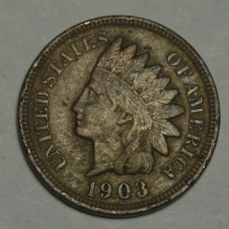 1903 Indian Cent . . . . AU rim hits