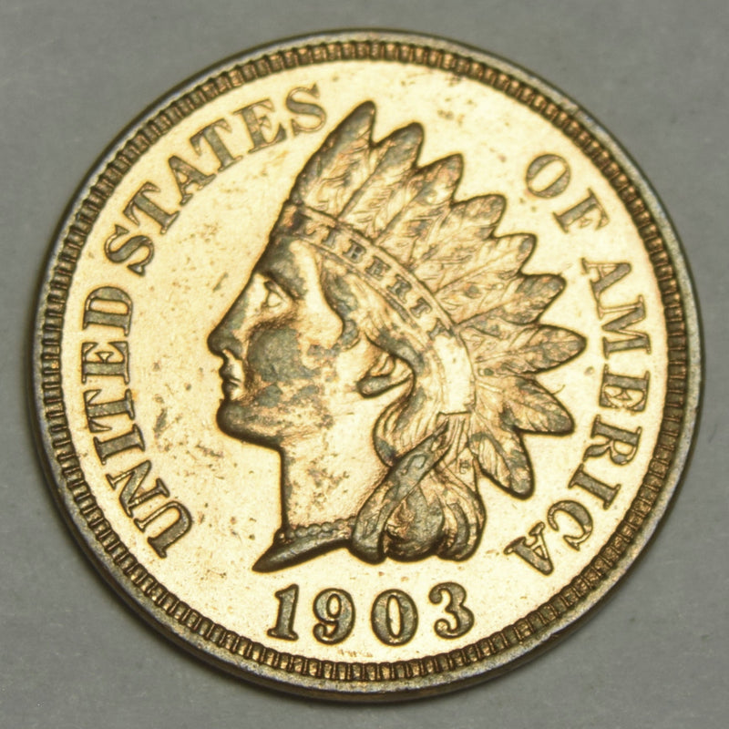 1903 Indian Cent . . . . AU coating on coin