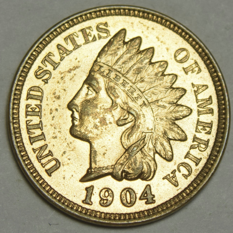 1904 Indian Cent . . . . AU coating on coin