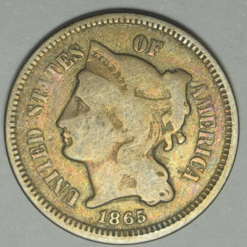 1865 Nickel Three Cent Piece . . . . Fine