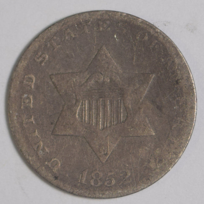 1852 Silver Three Cent Piece . . . . Very Good