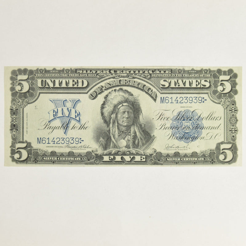 $5.00 1899 -Chief- Silver Certificate Fr. 278 . . . . Choice Crisp Uncirculated