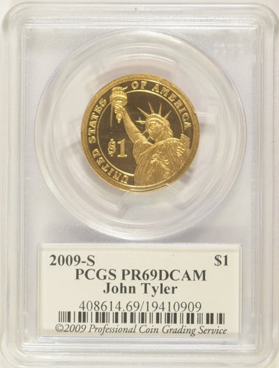 2009-S Tyler Presidential Dollar . . . . PCGS PR-69 DCAM